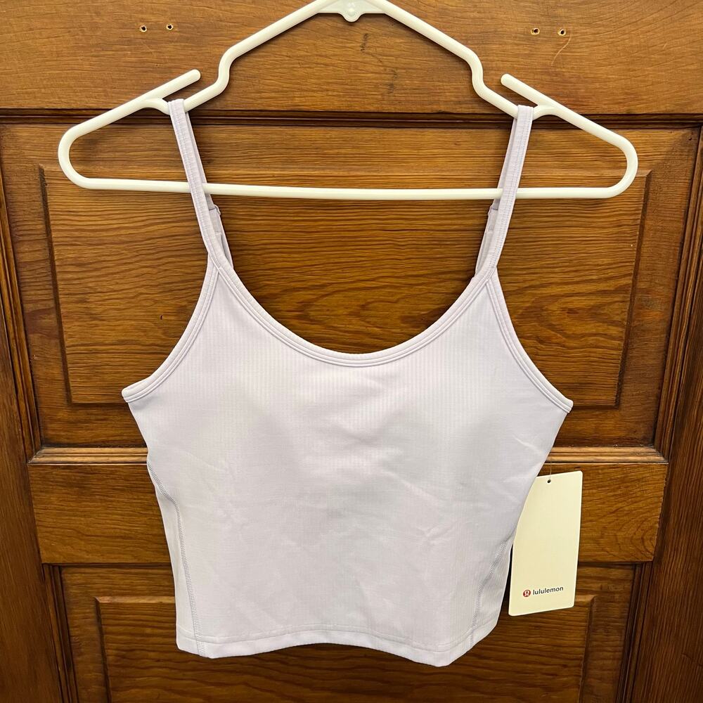 Lululemon Wunder Train U-Neck Ribbed Tank Top A/B Cup Lavender Frost sz 6 NWT's - Picture 2 of 12